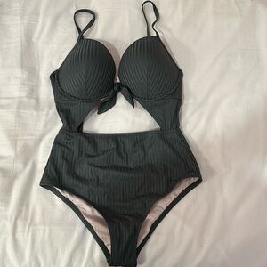 Brand new olive green, one piece, bathing suit!